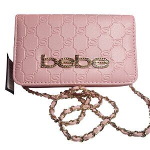 Bebe Los Angeles Celia Blush Pink Monogram Crossbody